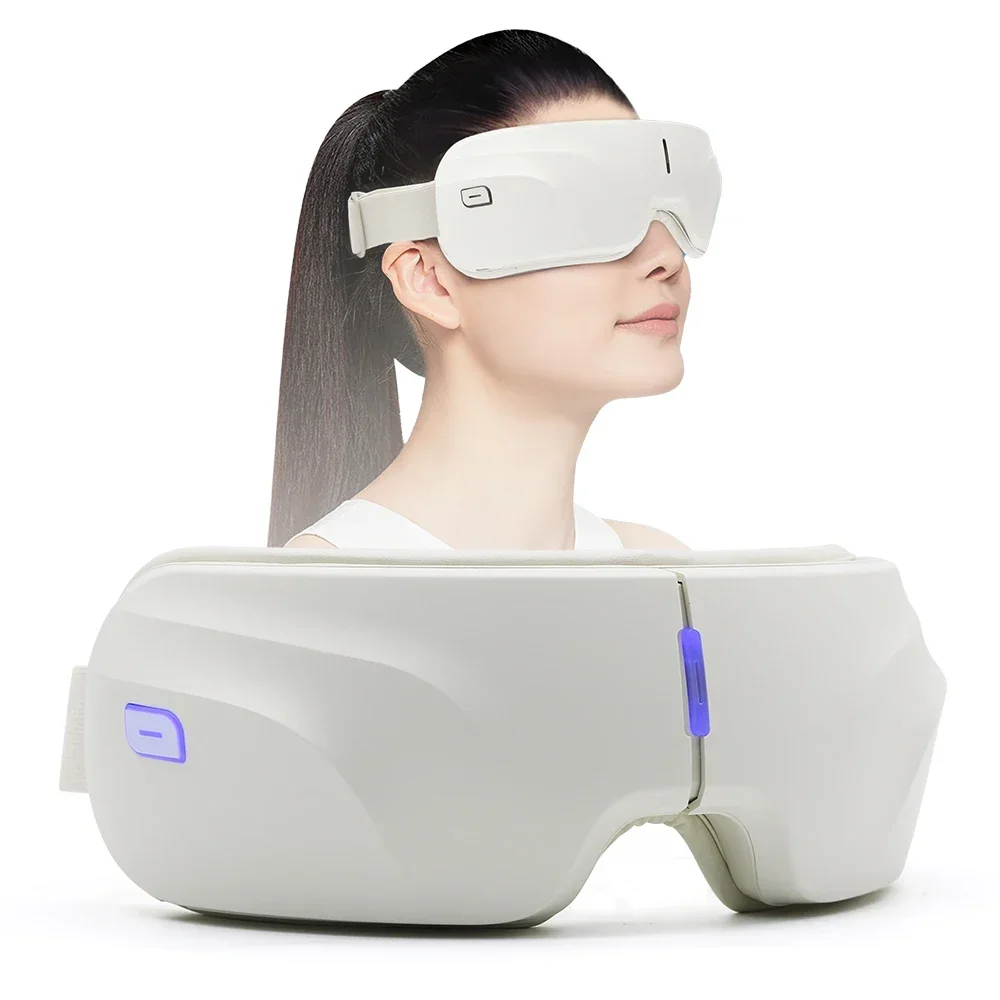 Portable Heating Eye Massager Wireless Air Pressure Eye Massage Device Head Eye Care Therapy Machine With Soothing Music/1200mAh