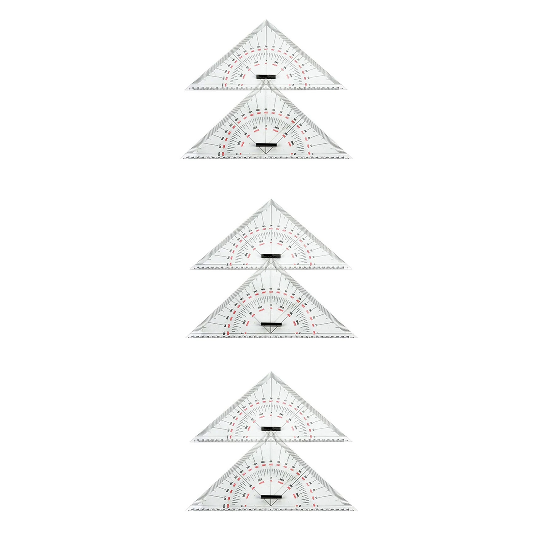 

6x Chart Drawing Triangle Ruler for Ship Drawing 300mm Large-Scale Triangle Ruler