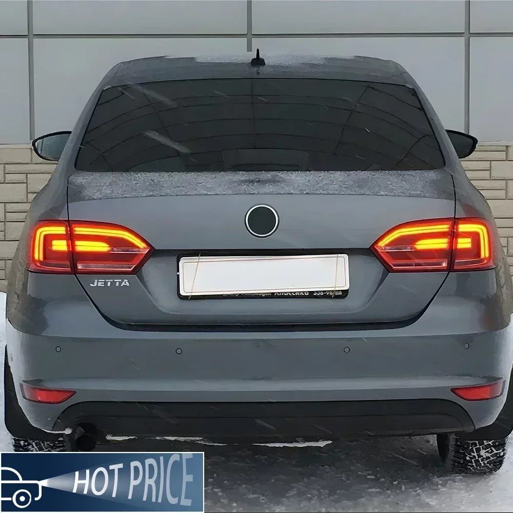 For Vw Mk7 Jetta Sagitar Vento 2012-2014 LED Car Taillight Assembly Upgrade High Configuration Style Auto Back Lamps Accessories