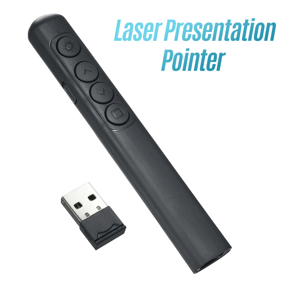 Laser Presentation Pointer 2.4G Wireless Demonstration Remote Control Pen for PowerPoint PPT Compatible with MAC/Windows