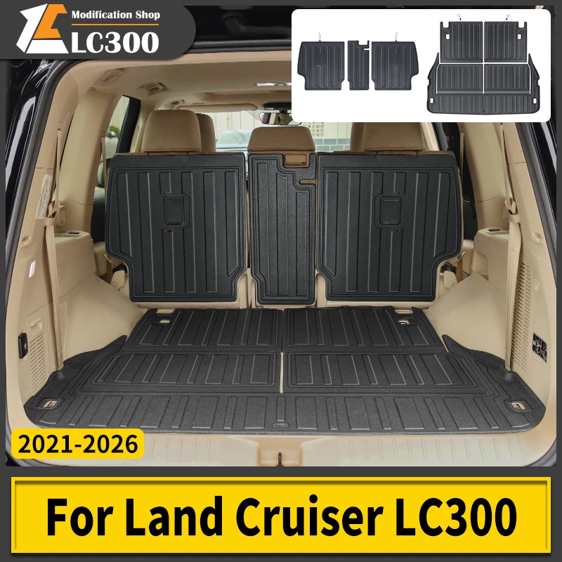 

For Toyota Land Cruiser LC300 2021-2026 300 J300 Seat Back Cushion Trunk Mat Non Slip Waterproof Durable Interior Accessories