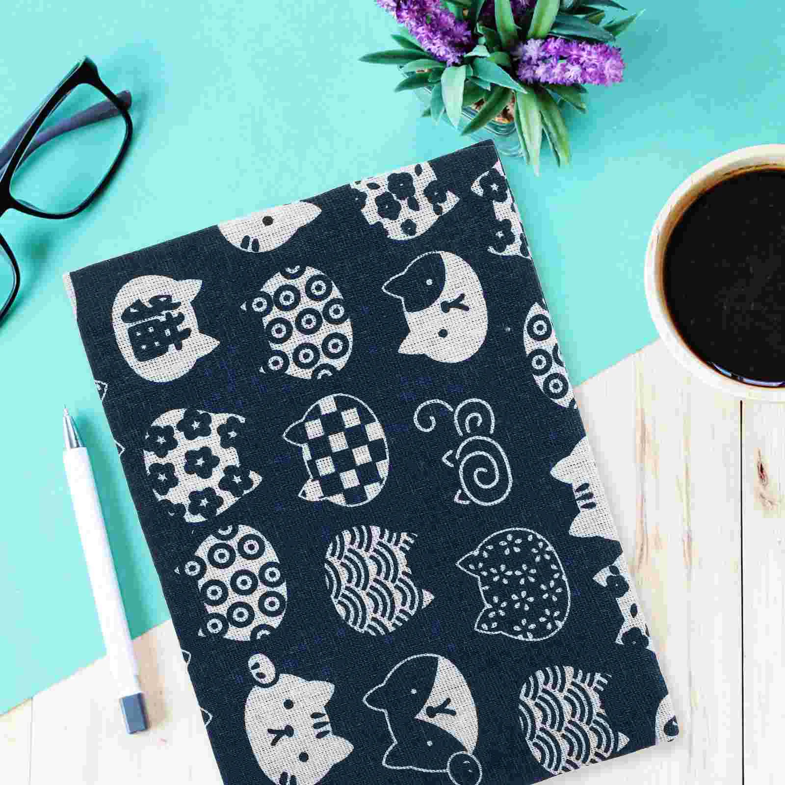 Ledger Protective Cover Composition Book Dust Covers Decor Sleeve Diary Wear-resistant Protector Textbooks Japanese-style Cloth