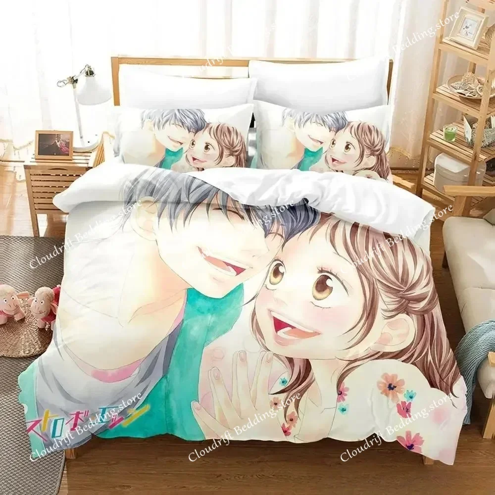 

New Blue spring ride Bedding Set Single Twin Full Queen King Size Bed Set Adult Kid Bedroom Duvet cover Sets Anime Bed Sheet Set