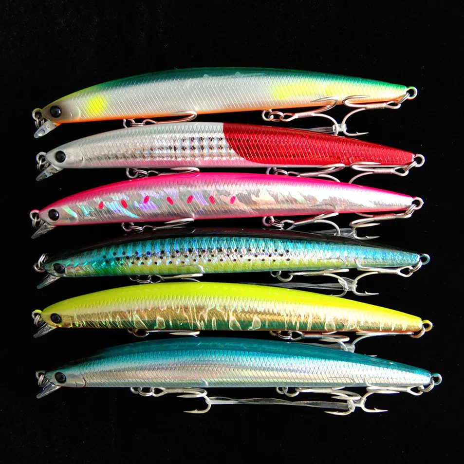 

TSURINOYA 6PCS DW72 125mm 14.3g Floating Minnow Fishing Lure Shallow Range Saltwater Jerkbait Wobblers Bait Sea Bass Swimbait