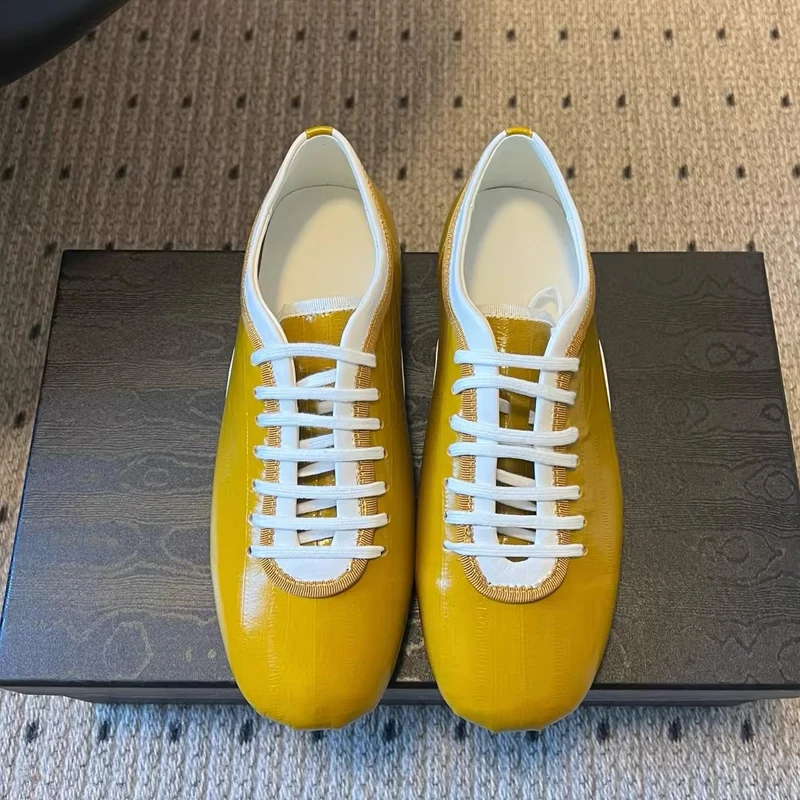 Women's Real Leather Ballet Flats - Round Toe Casual Shoes