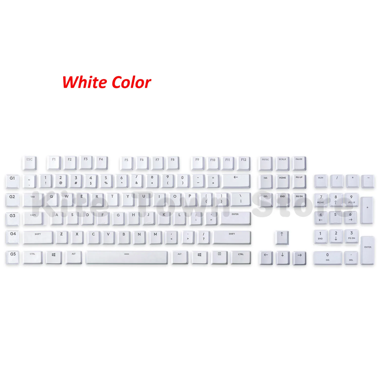 6 Color DIY Keycaps 109pcs + 2pcs Key Caps for Logitech G813 G913 G815 G915 Wireless RGB TKL Keyboard US / UK Version