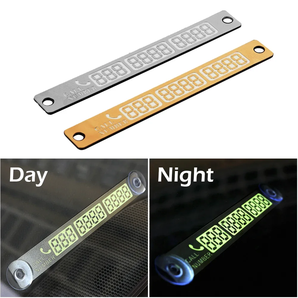 

Временная карта для парковки автомобиля, карта с номером телефона, уведомление, ночник, присоска, Стайлинг автомобиля, карта с номером телефона