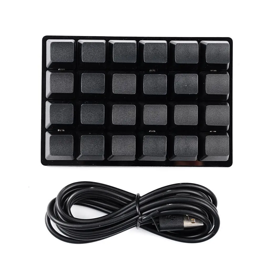 Mini Black 24 Keys Custom Mechanical Keyboard Programmable Gaming Keyboard Sayo Device Shortcut Keypad for Office