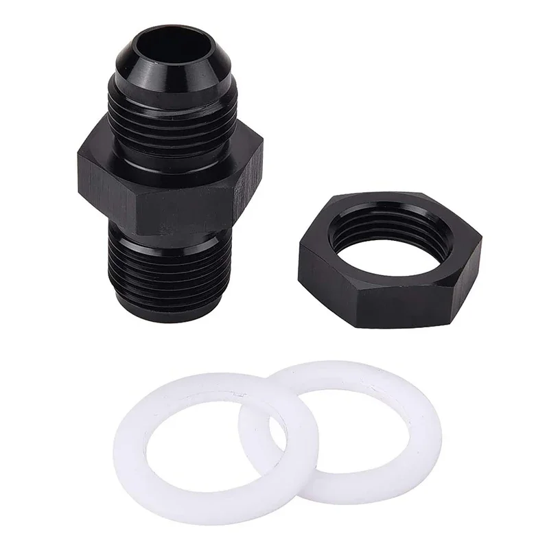 

Black Aluminum 6AN 8AN 10AN 12AN To AN6 AN8 AN10 AN12 Flare Fuel Cell Bulkhead Adapter Fitting with Washer and Nut Auto Parts