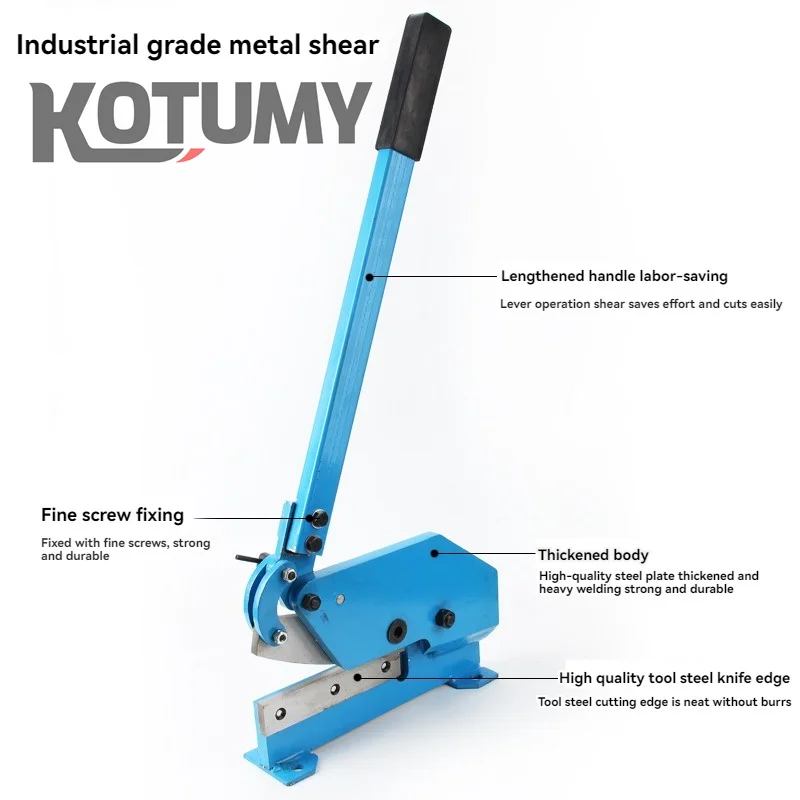 Industrial Hand Metal Plate Shearing Machine 6/8 Inches Manual Iron Sheet Shears Stainless Steel Copper Aluminum Cutting Tool