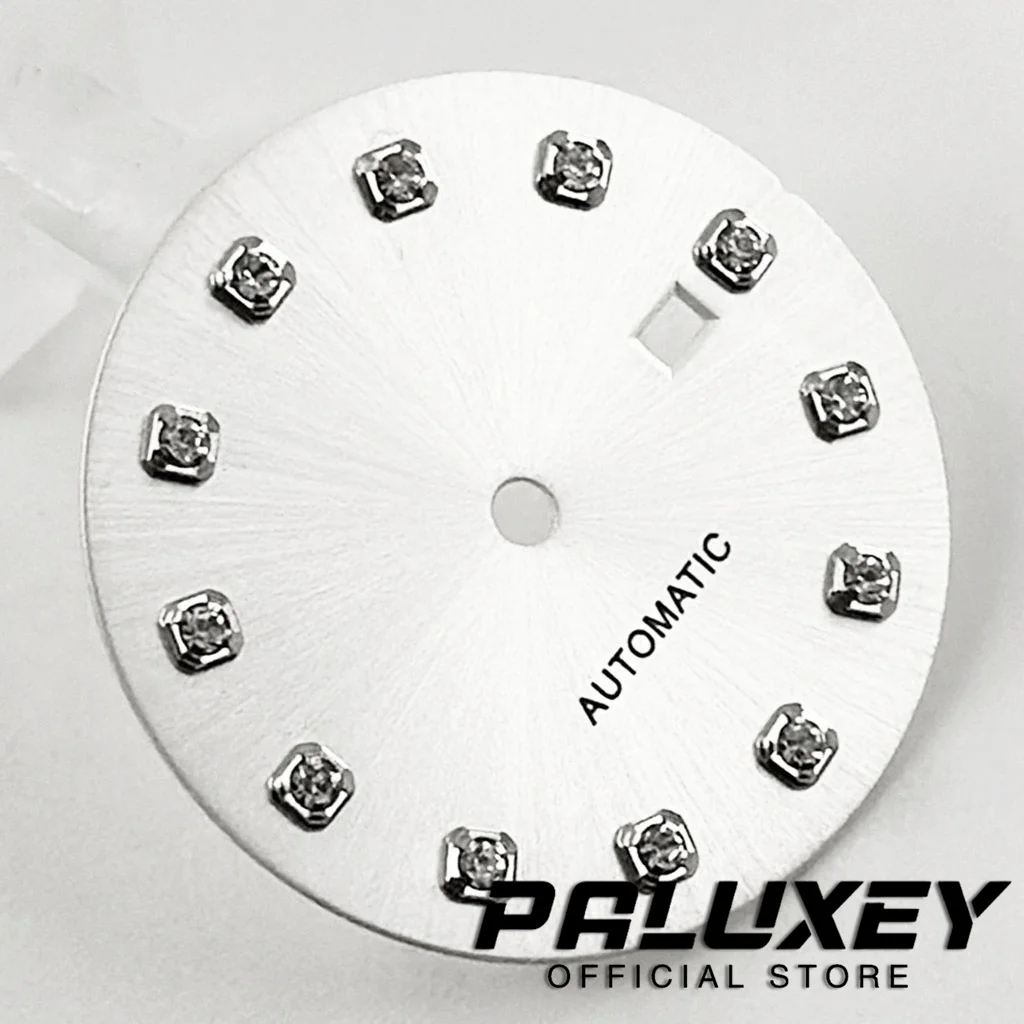 Циферблат часов 24,5 мм, детали для часов с бриллиантовым индексом Sunburst, одинарный календарь с циферблатом с датой для механизма NH05 NH06