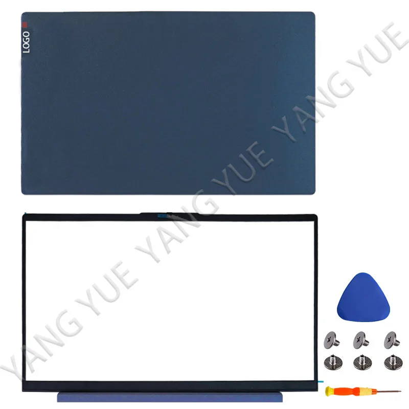 Imagem -04 - para Lenovo Ideapad 15iil05 15are05 15itl05 Ideapad 515 2023 2023 Lcd Capa Traseira Azul Superior Inferior Tampa Traseira Replac Novo Case