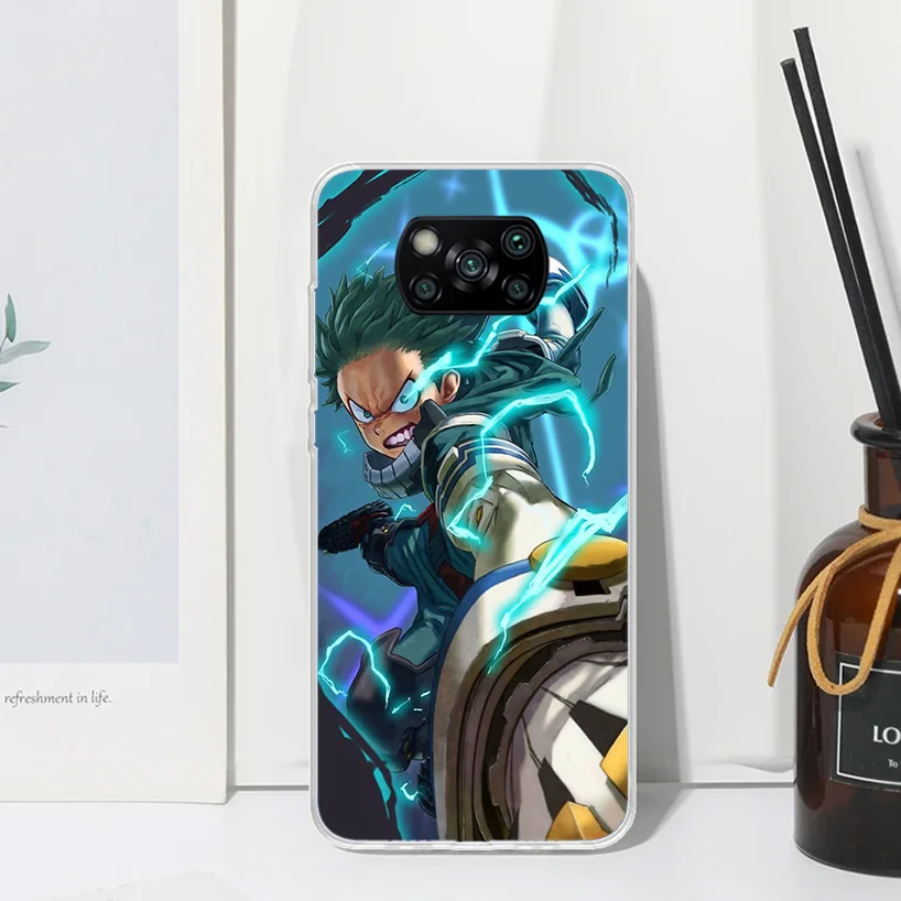 My Hero Izuku Deku Phone Case For Xiaomi Poco X6 X5 X4 X3 Nfc F6 F5 Pro F4 Gt F3 F2 F1 M5S M4 M3 Art Fundas Back Cover