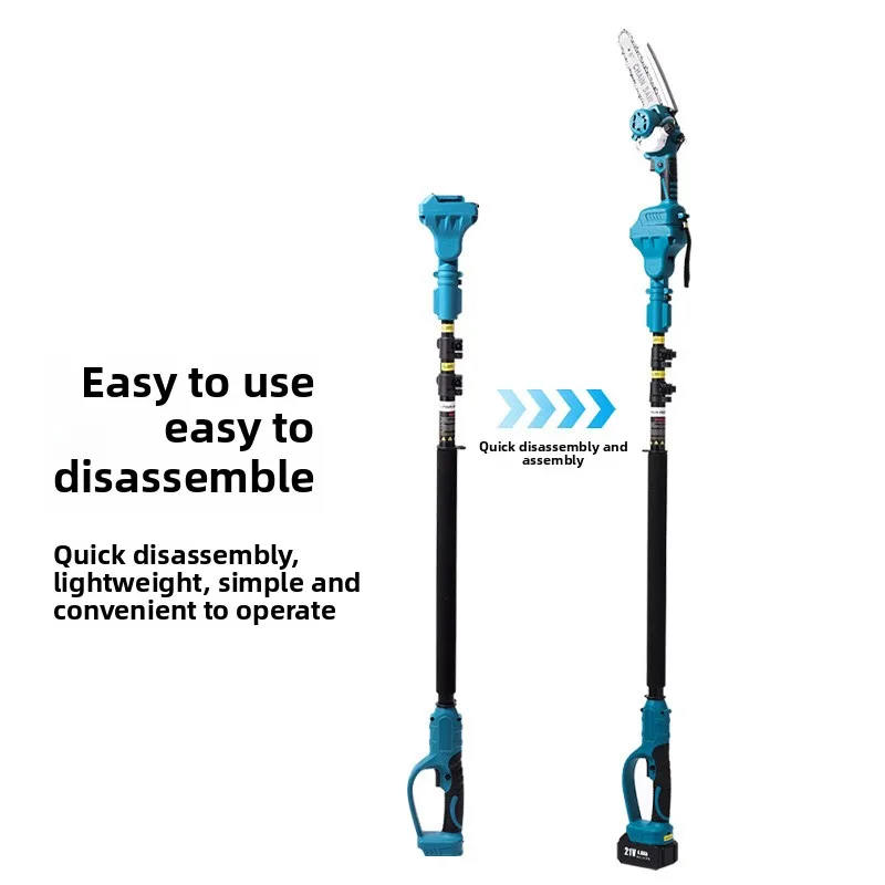 Rechargeable Lithium Battery Chain Saw Garden Outdoor Single Hand Saw Retractable High Branch Shears