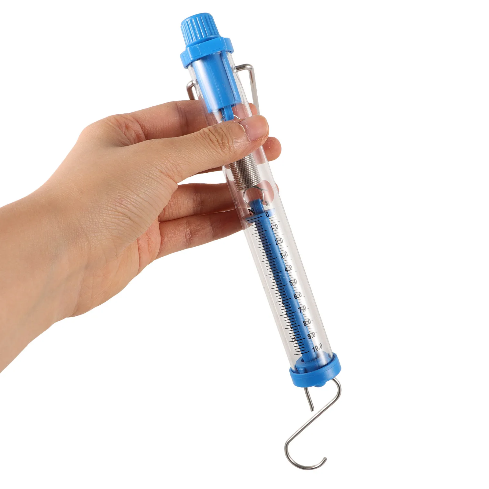 

Cylinder Spring Scale Scientific Hanging Tube Spring Scale for Experiment Tools Reliable Force Meter for Students Beginners