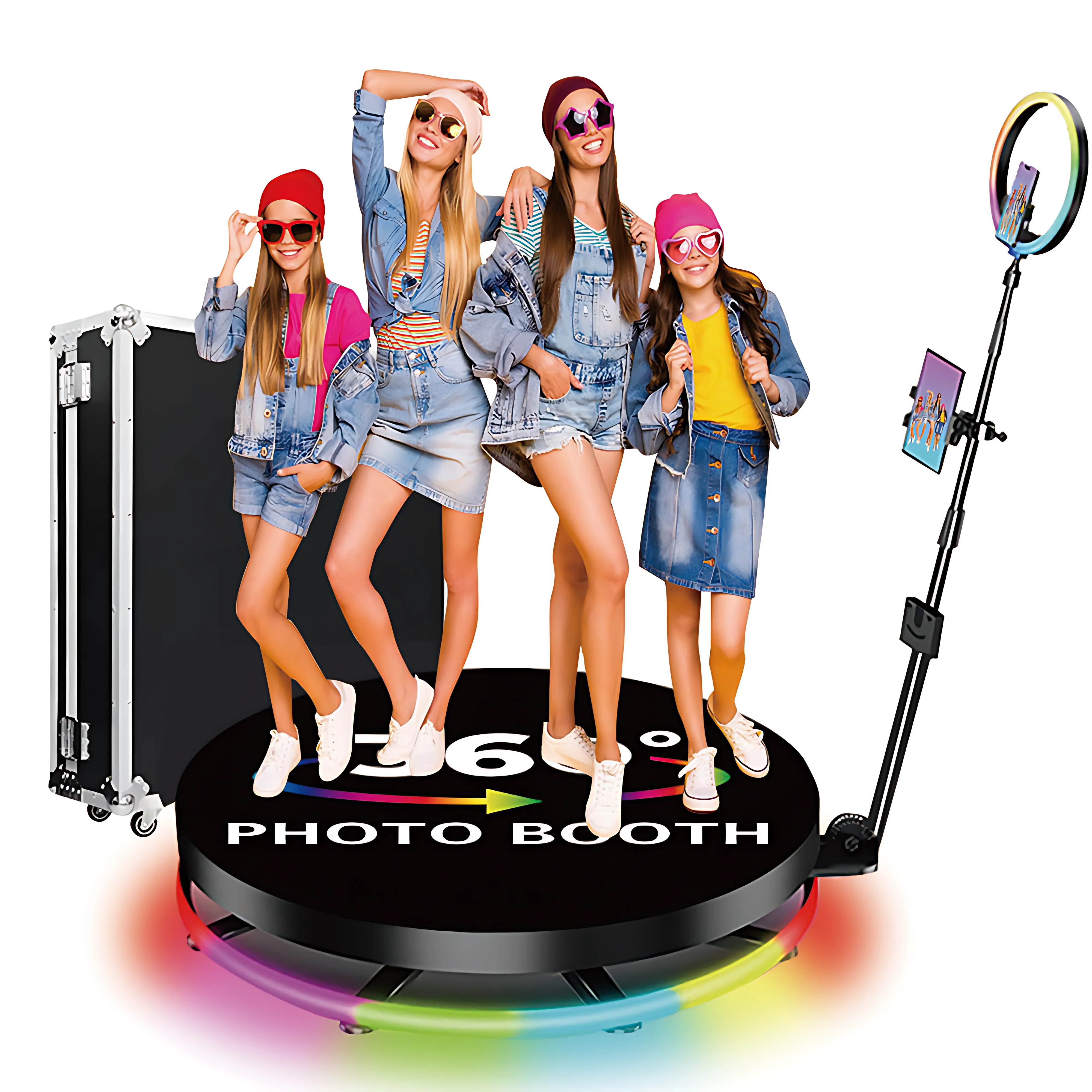 Factory Shipped New Portable Selfie Photo Booth 360 Camera 360 Photo Booth For Rental Wedding Party