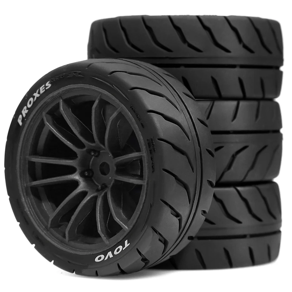

Pro 4Pcs 68Mm Rubber Tire Wheel Tyre 12Mm Hex For Tamiya TT01 TT02 TA06 XV01 XV02 PTG-2 1/10 RC Racing Car Upgrade Parts