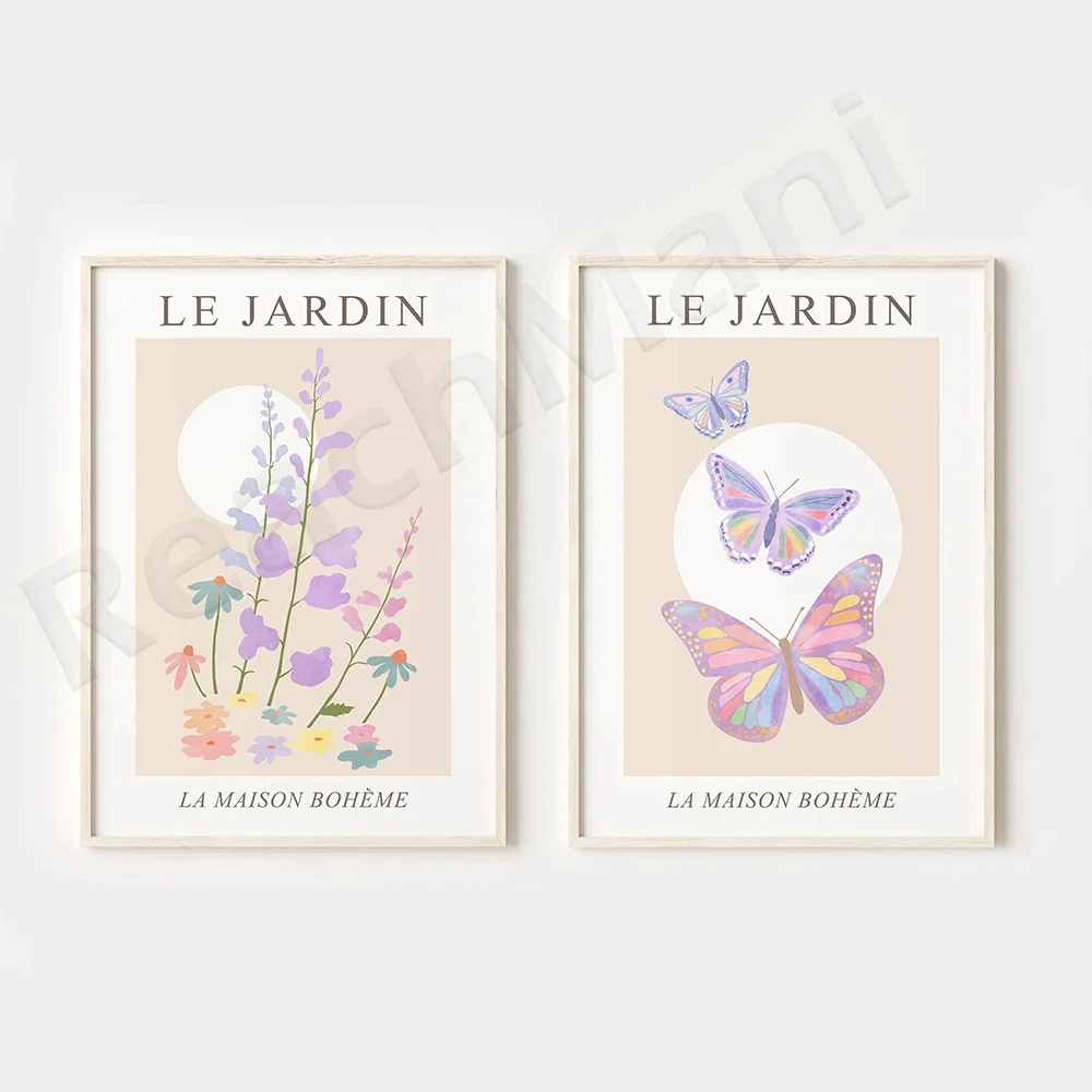 Pastel Floral Print , French Wall Art, DIGITAL DOWNLOAD, Abstract Flowers Print, French Exhibition Poster, PRINTABLE Wall Art