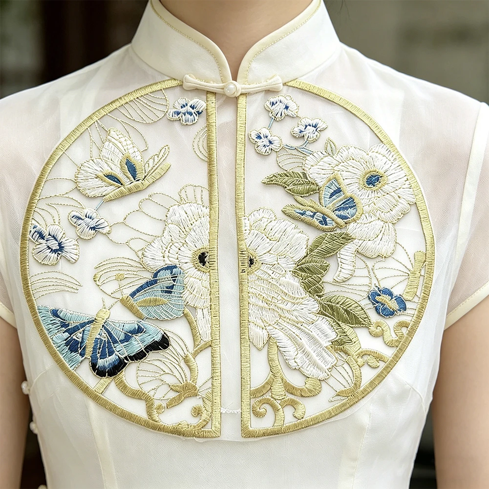 Schmetterling-Stickerei-Applikation Wasserlösliche Spitzenapplikation für Chinesisches Qipao-Kleid Tang-Anzug Hanfu DIY Handwerk Heimdekoration Geschenk – Detail 5