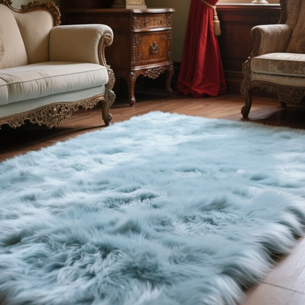 

VIKAMA Slip - resistant and Lightweight Silk - Wool Bedside Mats, Living Room Mats and Sofa Blankets, Relying on Modern and Simp