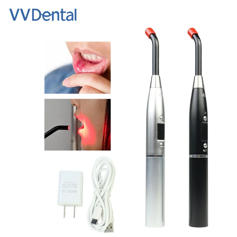 Portable Dental Red Light Therapy Device Handheld Infrared Light Physiotherapy Pen For Oral Ear Pain Relief Dental Clinic Use