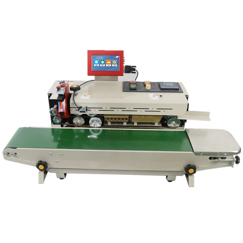 Online Thermal Inkjet Printer Film Aluminum Foil Bag Automatic Sealing Machine QR Barcode Date Sealing Machine Inkjet Printer