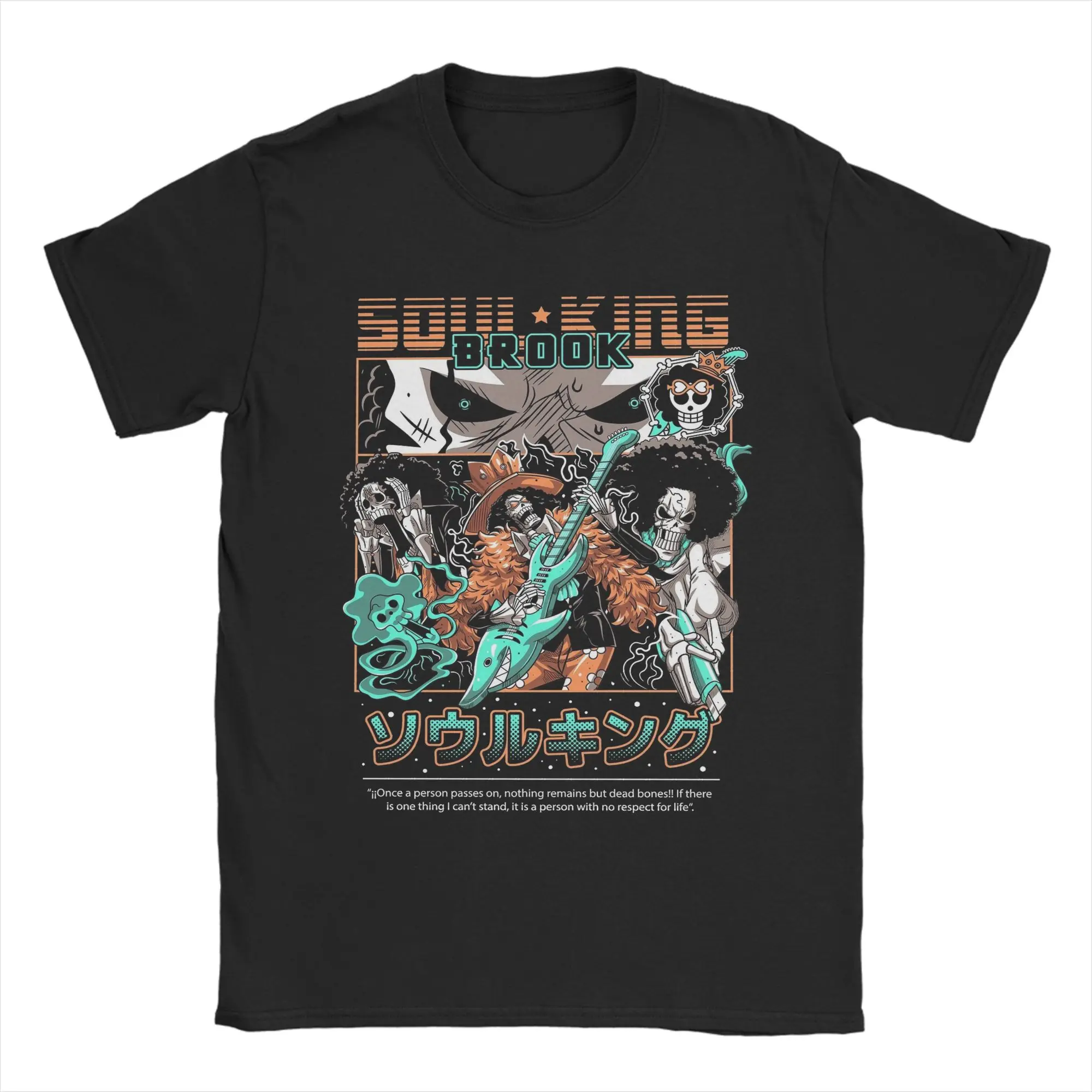 Brook Ones Pieces T-Shirts für Herren, Freizeit, 100 % Baumwolle, O-Ausschnitt, kurzärmelig, T-Shirts, 4XL, 5XL, 6XL, Kleidung