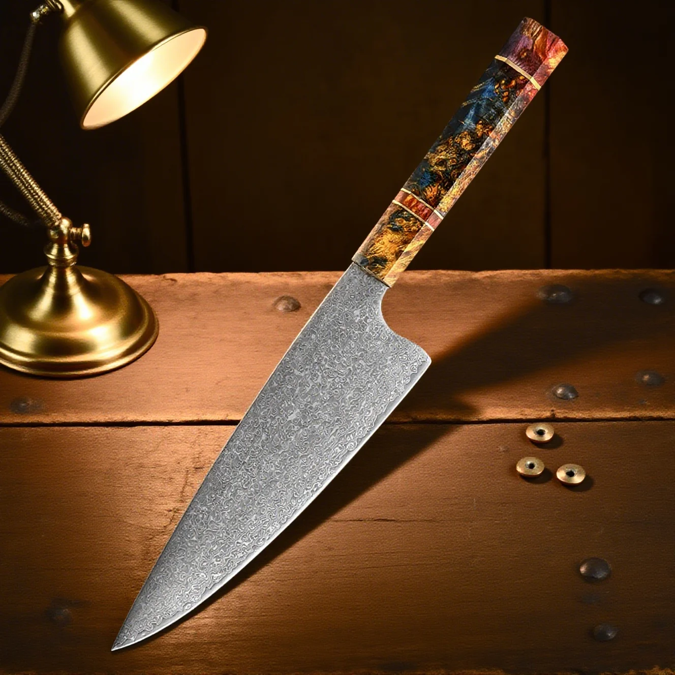 

Damascus Steel Butcher Knives 8 Inch,VG10 Damascus Kitchen Knife, Ultra Sharp Meat Cleaver, Professional Chef Knife Full Tang