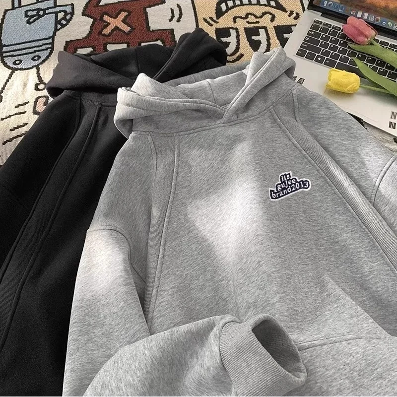 

Extra Large 300 Pou Japanese High Street Hoodie Men's Spring Autumn Loose Oversize Sports Jaet Trendy Cuff Pullover Coat