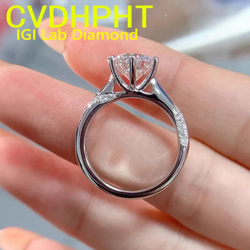 

IGI Lab Растущее кольцо с бриллиантом Круглый цвет D 1 2 3 4 5Ct Круглое платиновое кольцо PT950 Обручальное кольцо с бриллиантом Заводское обручальное кольцо