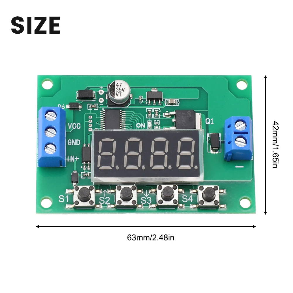 High Qulity Newest 2022 Brand New Delay Relay Delay Switch Timer 1Pc DC 12V/24V MOS Tube Control Multi Function