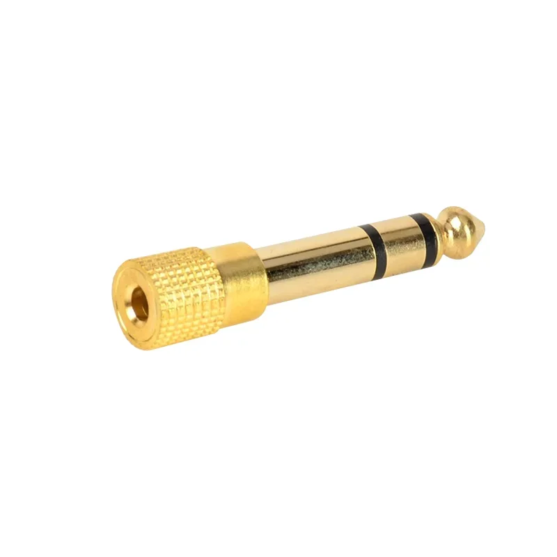 Microphone Cable Headphone Audio Amplifier Jacks 6.5mm Male To 3.5mm Female Adapter Connector