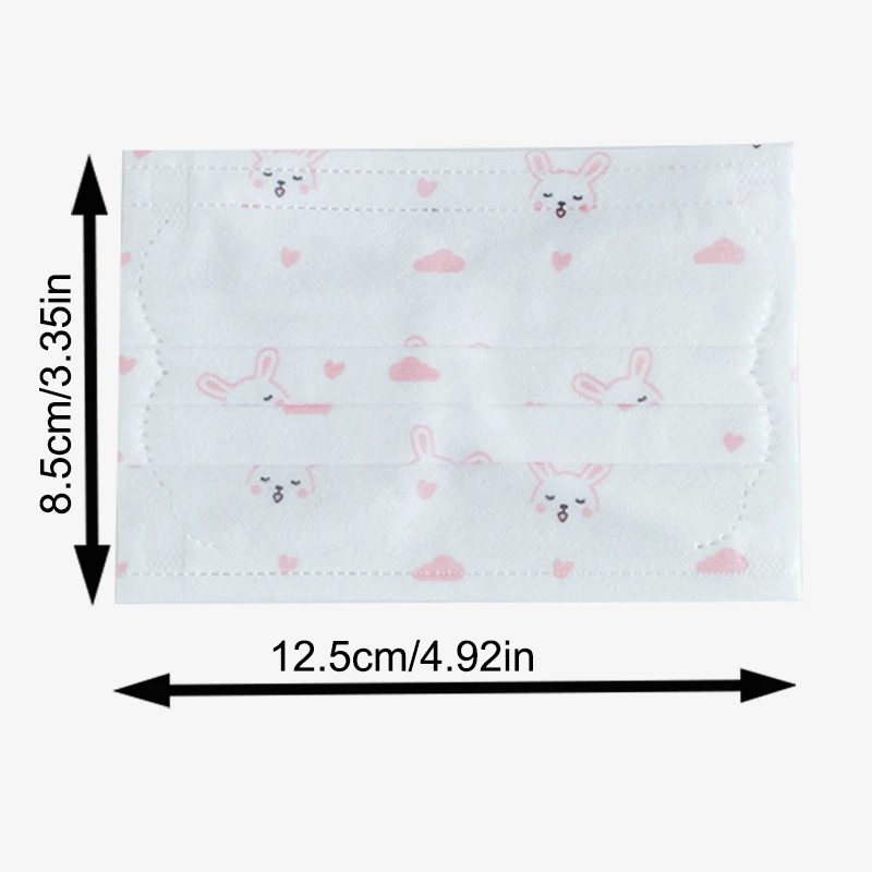 100PCS Cartoon Child Disposable Face Masks Kids Filter 3 Layer Protective Cover Children  Anti-dust mask  individual package