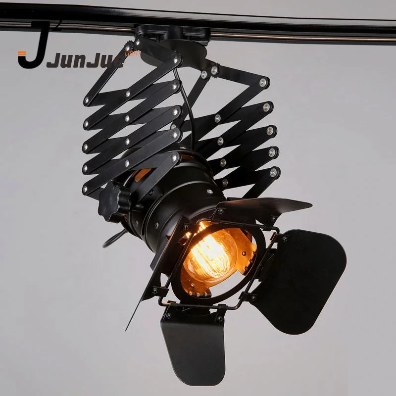 Creative personality retractable rail light Retro and practical LED track lights