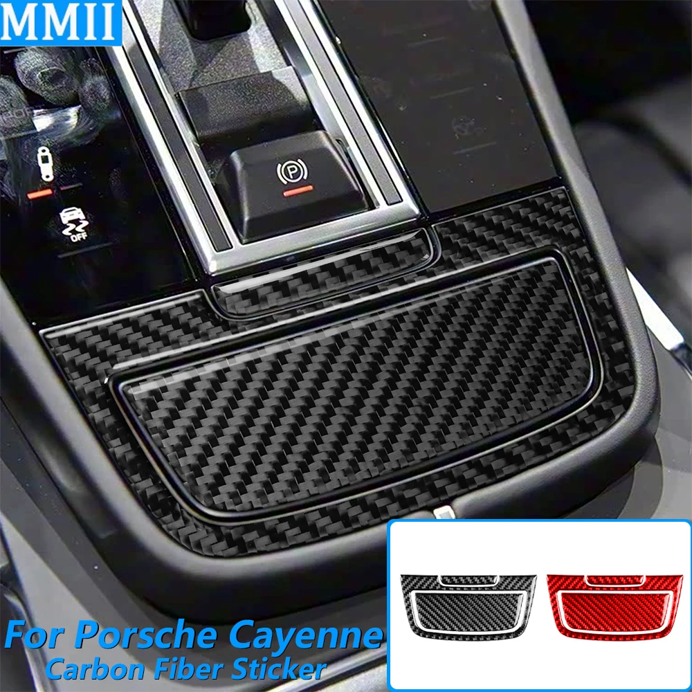 

Для Porsche Cayenne 9Y0 9YA 9YB E3 2018-2023: накладка на панель центральной консоли из углеродного волокна, аксессуар для автомобиля, наклейка