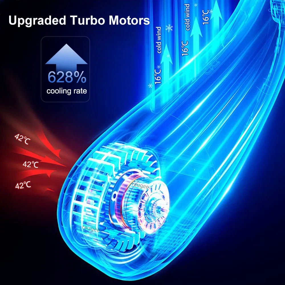 Портативный шейный вентилятор USB перезаряжаемый с ледяным охлаждением электрический вентилятор кондиционер ультра тихий легкий портативный вентилятор