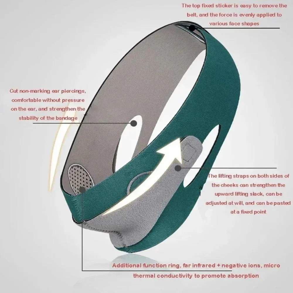 Fasciatura dimagrante per il viso in grafene Cintura per il sollevamento del viso Linea a V Shaper per il viso Riduce il doppio mento Cinghia antirughe Cura della pelle Bellezza