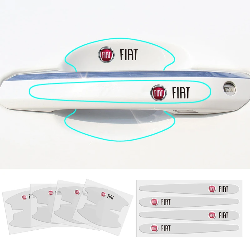 Car Rearview Mirror Decal Door Bowl Handle Sticker for Fiat Abarth 500 Panda Tipo Freemont Ducato Stilo Siena Uno Palio Doblo