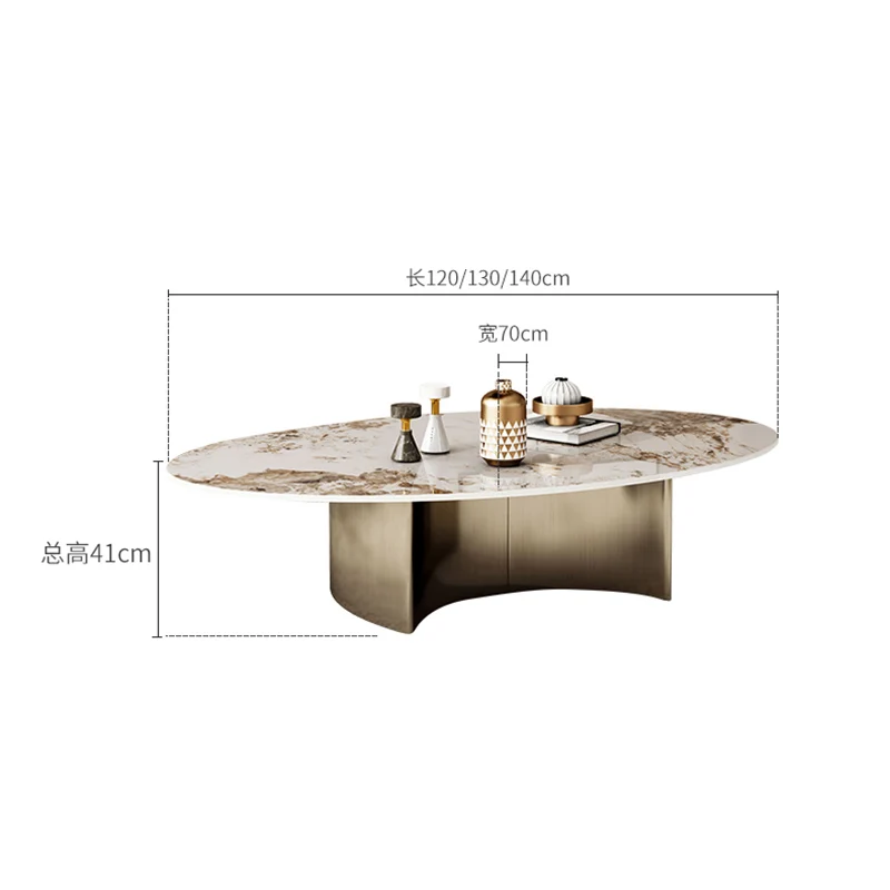 Nordic Oval Marble Coffee Tables Book Minimalist Console Auxiliary Coffee Tables Service Tea Dining Stoliki Kawowe Furniture