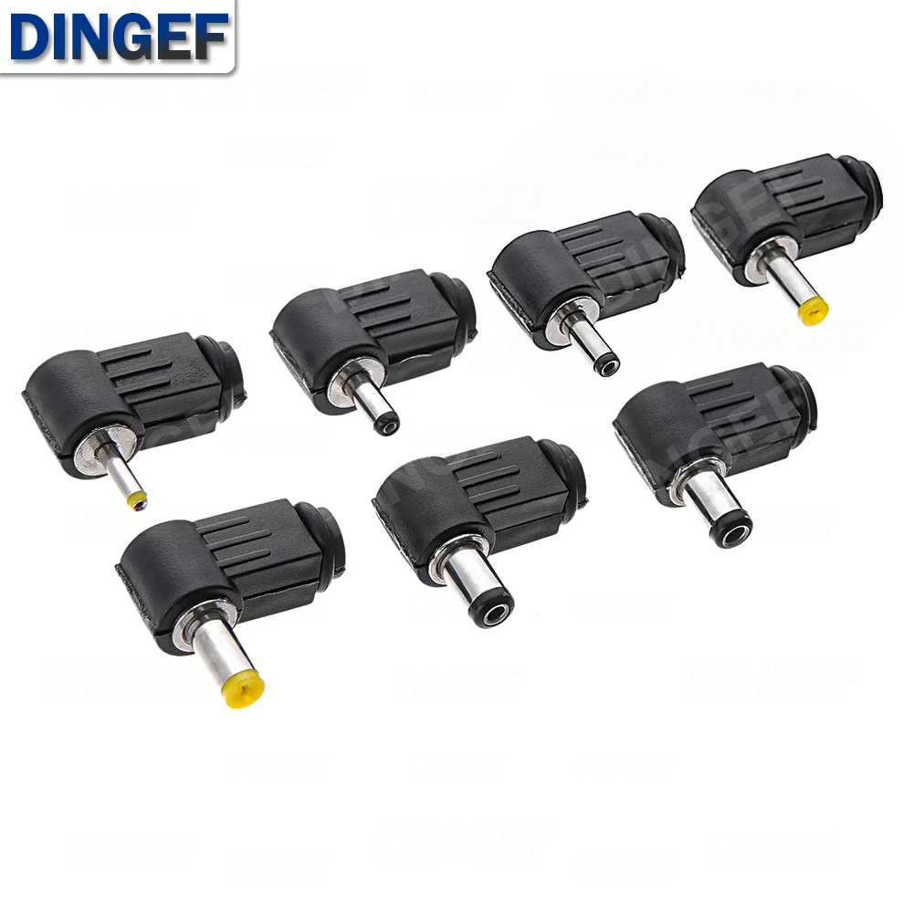 5 Stück DC-Stecker 90-Grad-Winkel 5,5 x 2,1 mm DC-Netzstecker-Verkabelungsbaugruppe 5,5 x 2,5 mm Schweißdraht Typ 4,8 x 1,7 mm 4,0 x 1,7 mm 3,5 x 1,35 mm