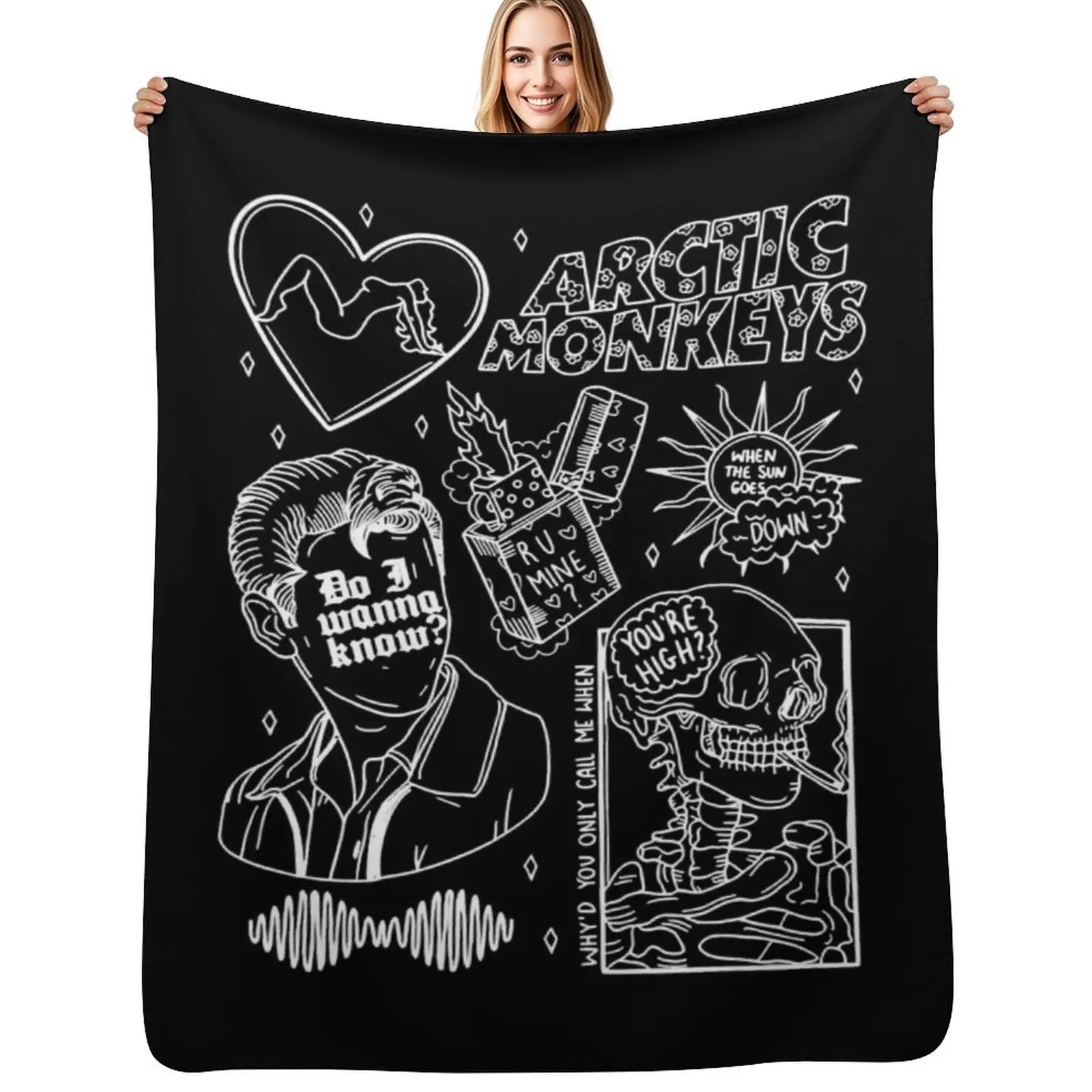 

Arctic Monkeys Band, Arctic Monkeys 2022 Tour Throw Blanket Sofas Hairy for sofa Hair Blankets