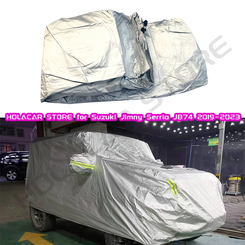 

Car Cover Outdoor Waterproof Rainproof Sunshade Dustproof Car Clothing Exterior Accessory for Suzuki Jimny JB74 JB64 2019-2013