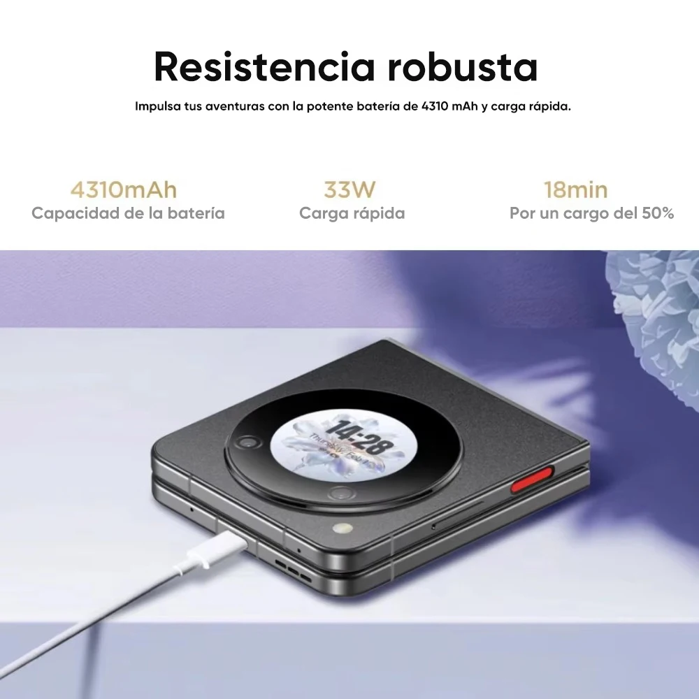 الإصدار العالمي Nubia Flip 5G هاتف ذكي قابل للطي أندرويد 13 6.9 "120 هرتز OLED شاشة مطوية 50MP AI كاميرا مزدوجة 33 واط شحن سريع