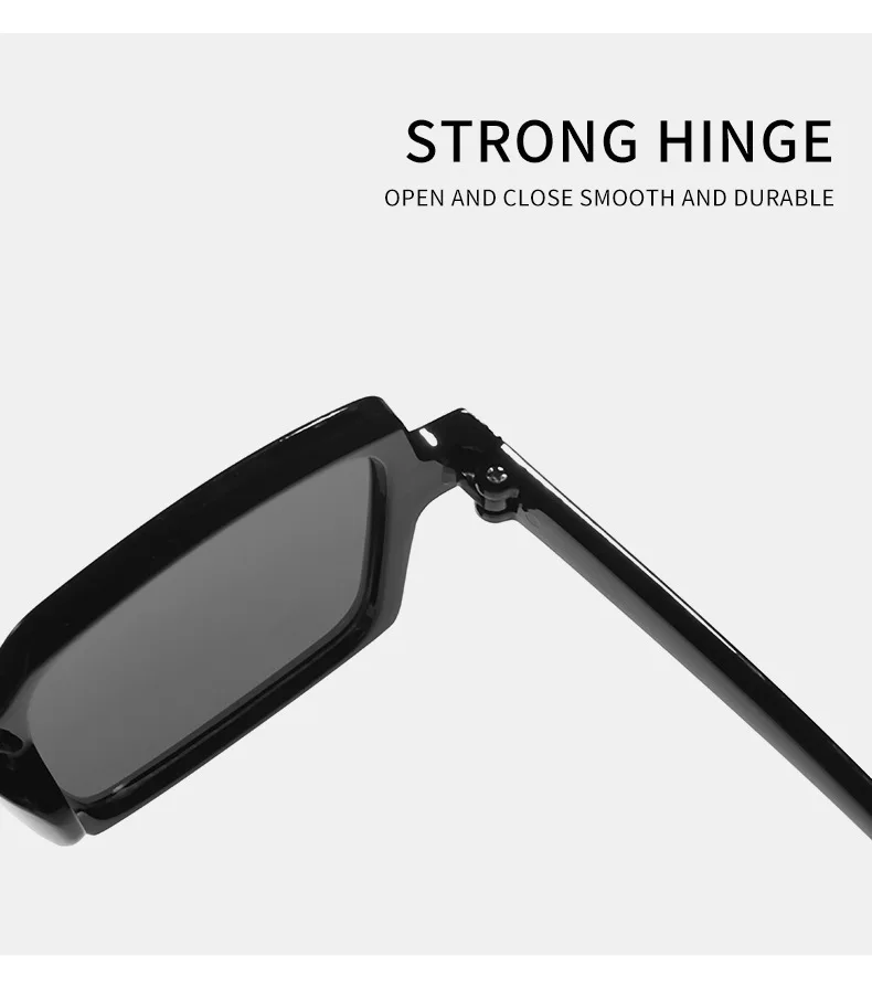 Vintage quadratische Sonnenbrille für Damen und Herren, rechteckige Sonnenbrille, ovale Sonnenbrille für Damen und Herren – Detail 4