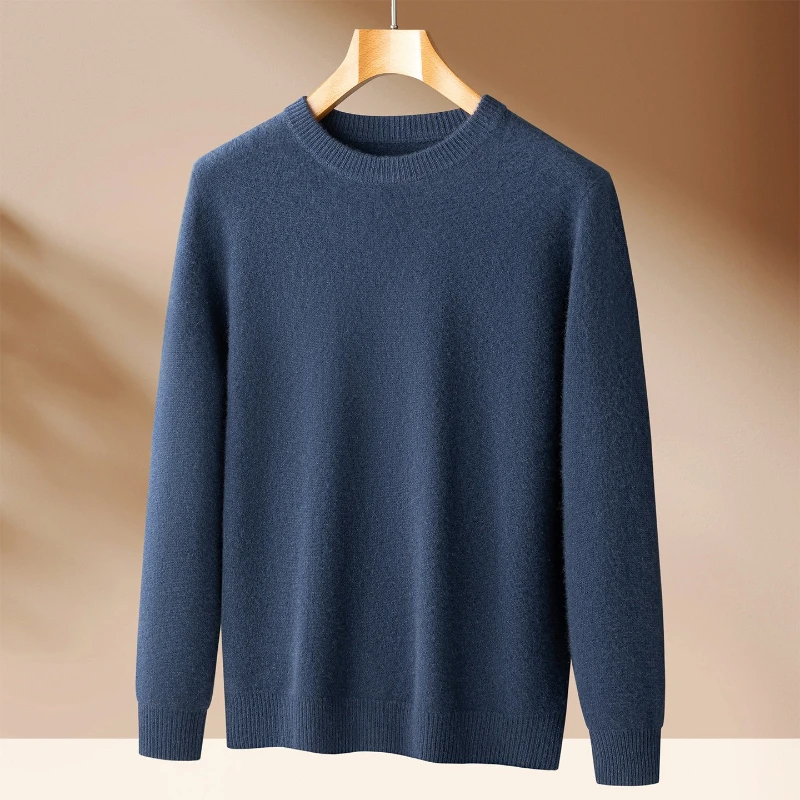 High Quality Men's Cashmere Sweater Cashmere Round Neck Half Turtleneck Classic Cashmere Sweater for Men