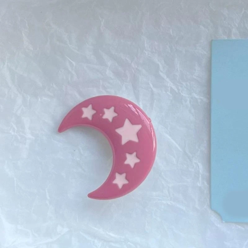 652f Traceless Moon Hairclip Candy Conor Color Clip Girls Girls Accessories Rambut