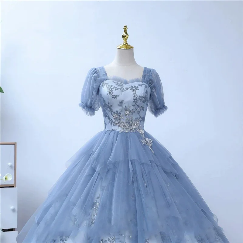 Dsp vestidos de 15 quinceañera elegant eine Linie kurze Ärmel quince anera Kleider Abschluss ball Party kleider