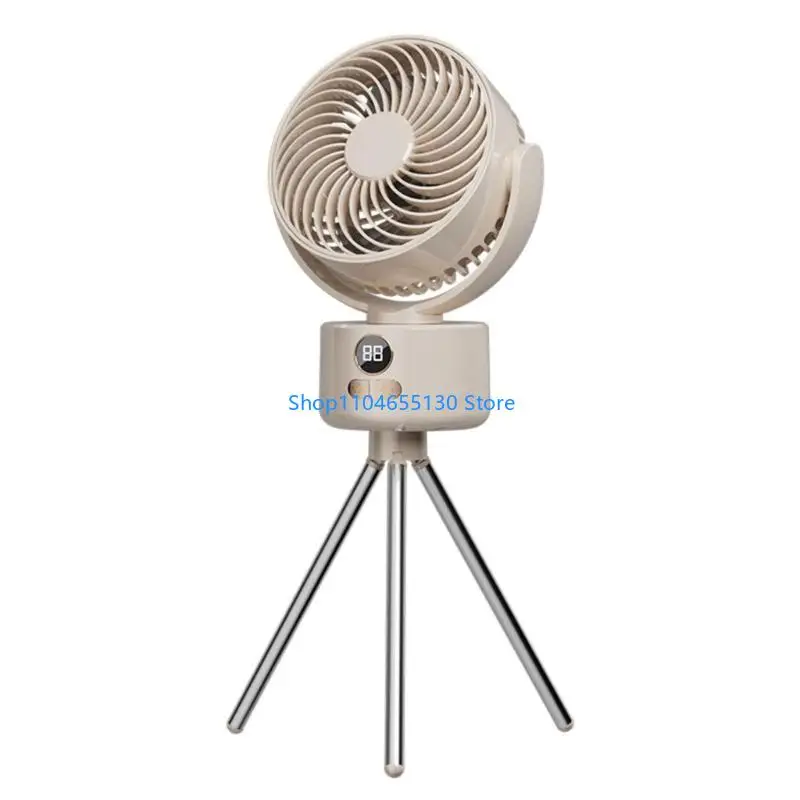 3600mAh Camping Fan USB Charging Portable Tripod Mount Cooling Device for Office