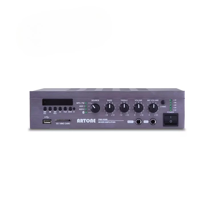 Compact Mini Mixer Amplifier PMS-1060D With MP3 BT5.0 60W Small PA Amplifier