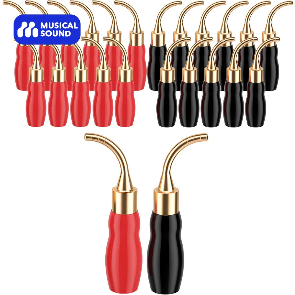 

Musical Sound 2/4/8/24Pcs Banana Plugs Connectors Hifi Speaker Audiophile Pin Banana Plugs for Spring Loaded Speaker Terminals